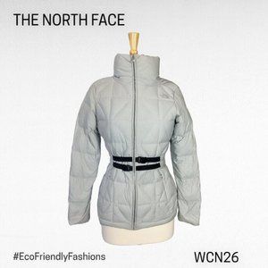 The North Face Women's Grey Full Zip Belted Mera Peak Parka Jacket Size XS